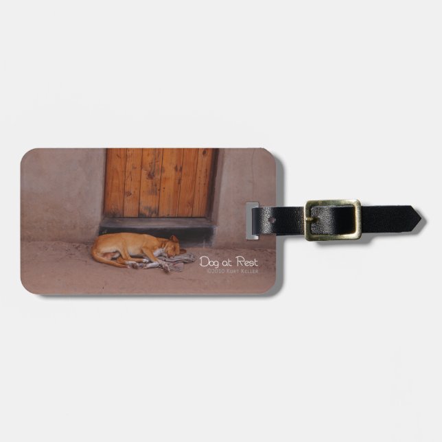 Dog at Rest Luggage Tag (Front Horizontal)