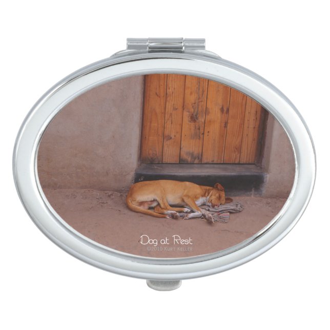Dog at Rest Mirror For Makeup (Front)