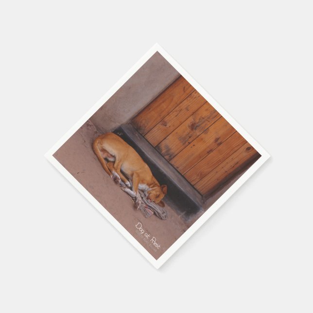 Dog at Rest Napkins (Corner)