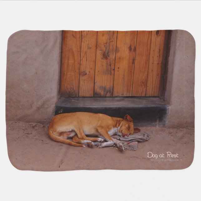 Dog at Rest Swaddle Blanket (Horizontal)