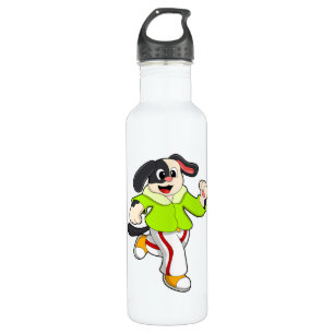 Dog at Running Stainless Steel Water Bottle