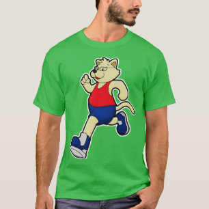Dog at Running with Glasses T-Shirt