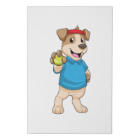 Dog at Tennis with Tennis ball