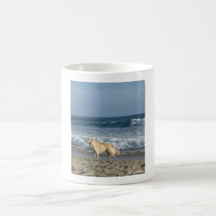 Dog At The Beach Coffee Mug