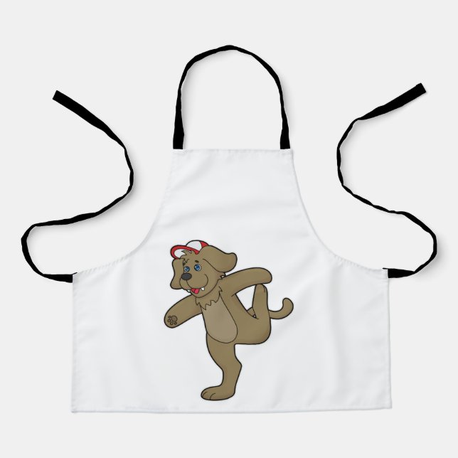 Dog at Yoga Fitness Apron (Front)