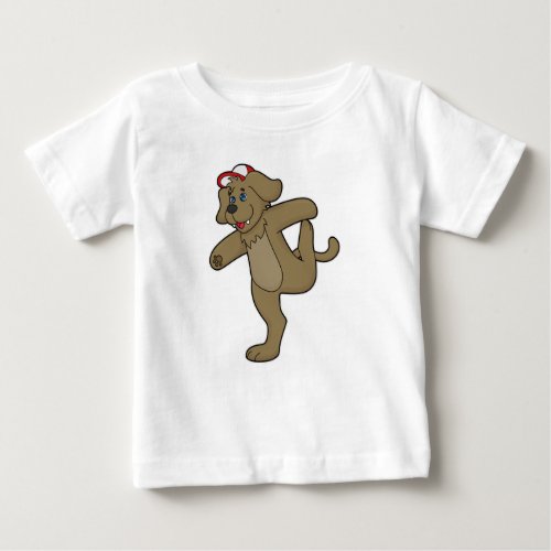 Dog at Yoga Fitness Baby T_Shirt