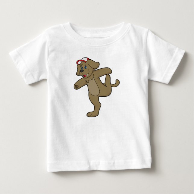 Dog at Yoga Fitness Baby T-Shirt (Front)