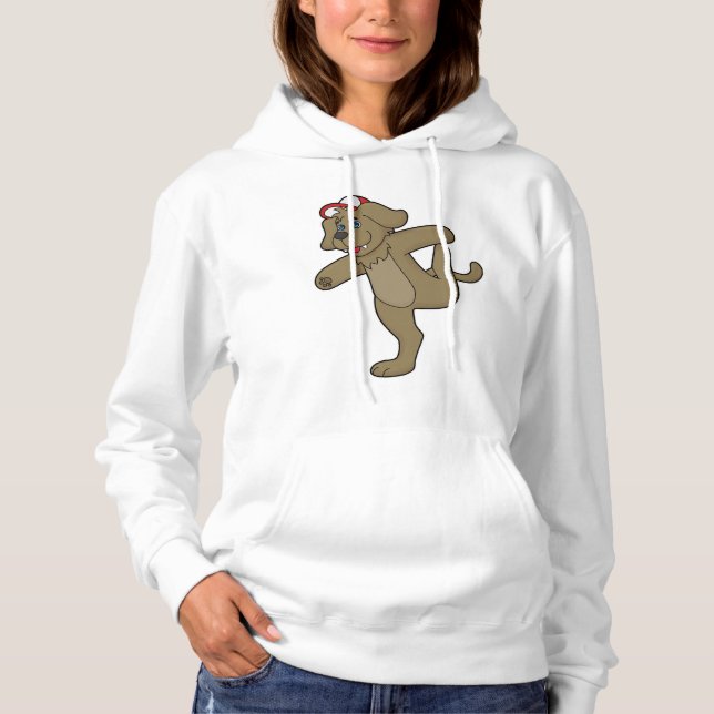 Dog at Yoga Fitness Hoodie (Front)