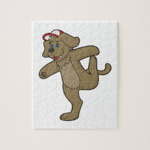 Dog at Yoga Fitness Jigsaw Puzzle