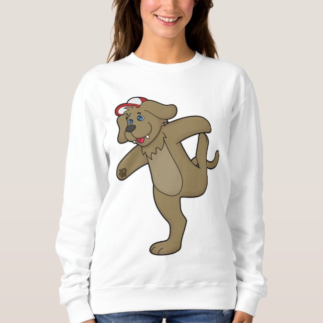 Dog at Yoga Fitness Sweatshirt (Front)