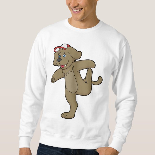 Dog at Yoga Fitness Sweatshirt (Front)