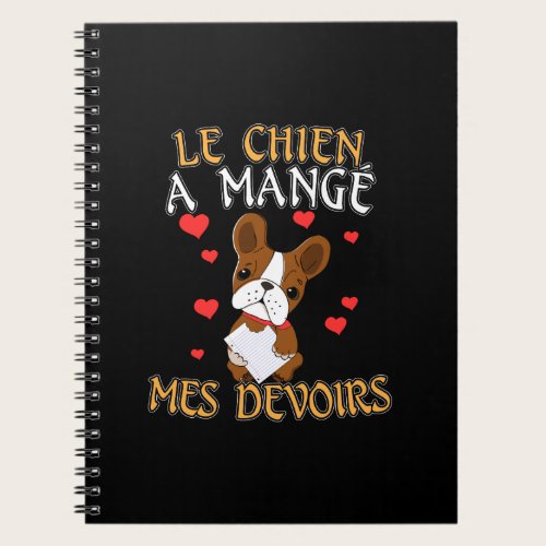 Dog Ate My Homework - Learning French Quote Notebook