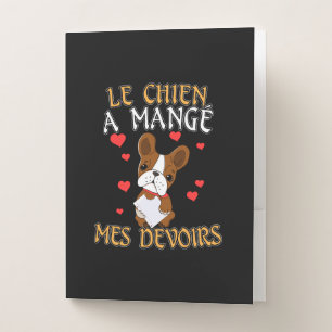 Dog Ate My Homework - Learning French Quote Pocket Folder