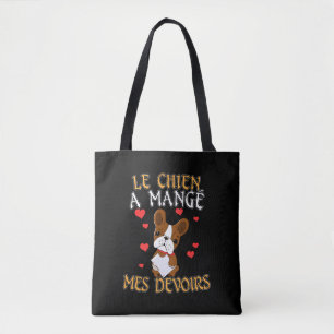 Dog Ate My Homework - Learning French Quote Tote Bag