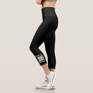 Dog Ate My Homework - Learning German Quote Capri Leggings
