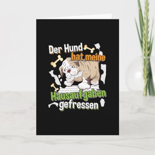 Dog Ate My Homework _ Learning German Quote Card