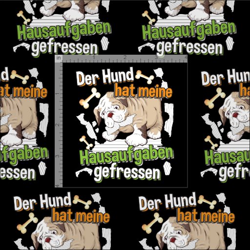 Dog Ate My Homework - Learning German Quote Fabric