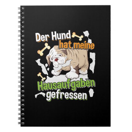 Dog Ate My Homework _ Learning German Quote Notebook