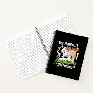 Dog Ate My Homework - Learning German Quote Notebook