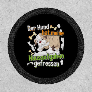 Dog Ate My Homework - Learning German Quote Patch