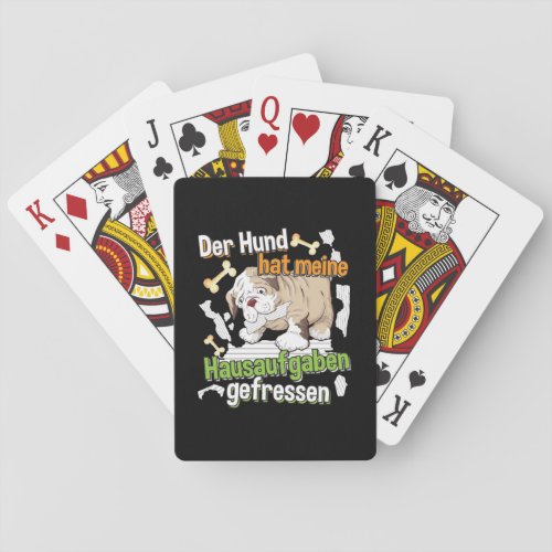 Dog Ate My Homework _ Learning German Quote Playing Cards