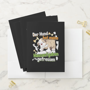 Dog Ate My Homework - Learning German Quote Pocket Folder