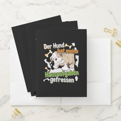 Dog Ate My Homework _ Learning German Quote Pocket Folder