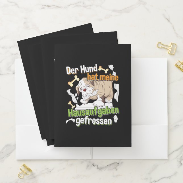 Dog Ate My Homework - Learning German Quote Pocket Folder (In Situ)