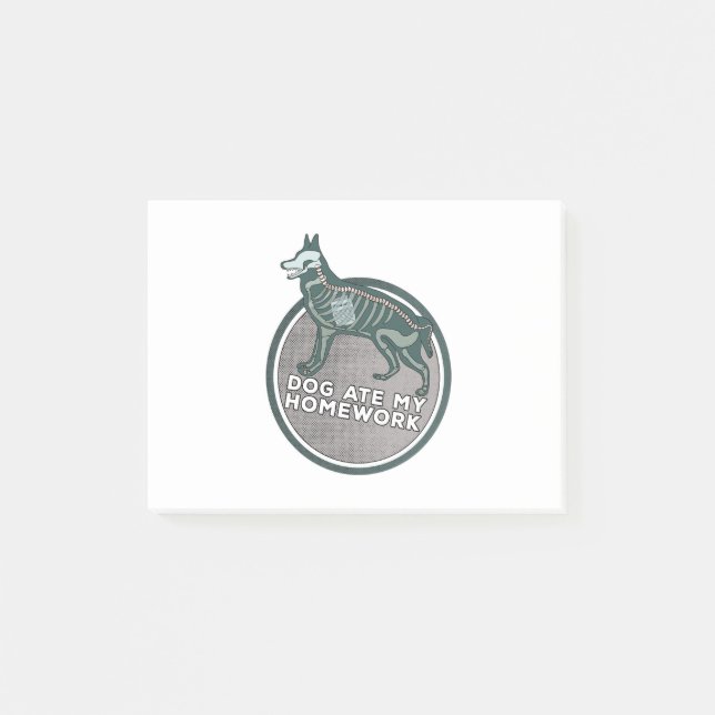 Dog Ate My HomeWork Post-it Notes (Front)