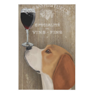 Dog Au Vin Beagle Faux Canvas Print