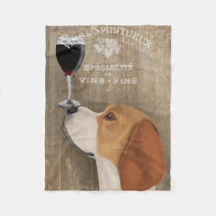 Dog Au Vin Beagle Fleece Blanket
