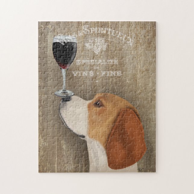 Dog Au Vin Beagle Jigsaw Puzzle (Vertical)