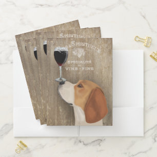 Dog Au Vin Beagle Pocket Folder