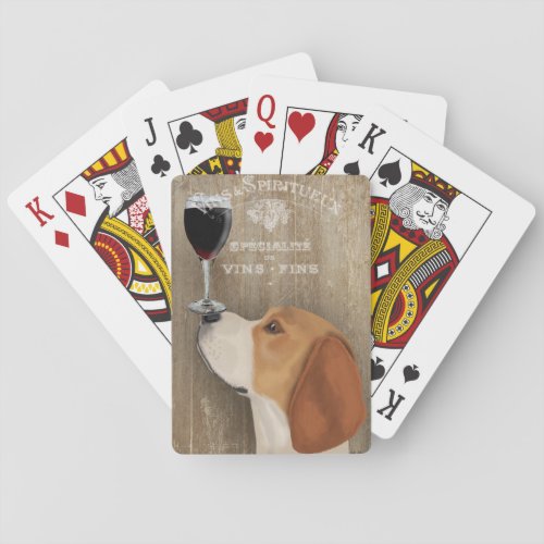 Dog Au Vin Beagle Poker Cards