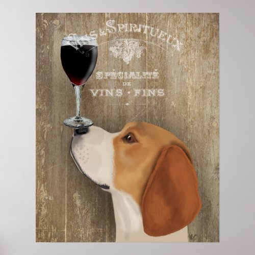 Dog Au Vin Beagle Poster