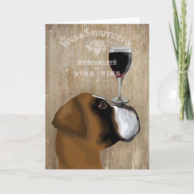 Dog Au Vin Boxer Card (Front)