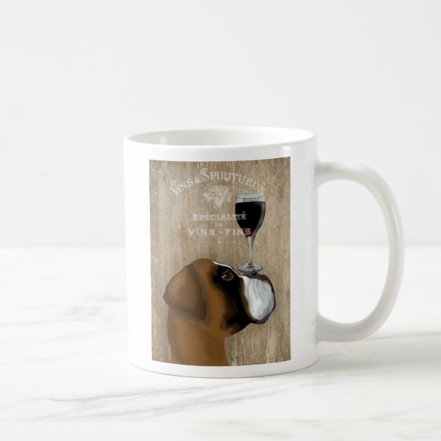 Dog Au Vin Boxer Coffee Mug (Right)