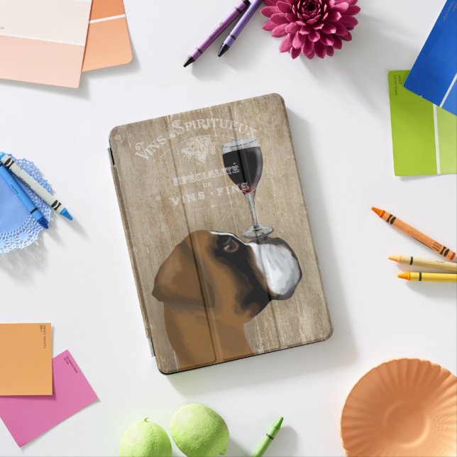 Dog Au Vin Boxer iPad Pro Cover (Desk)