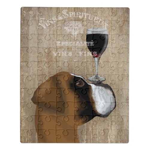 Dog Au Vin Boxer Jigsaw Puzzle