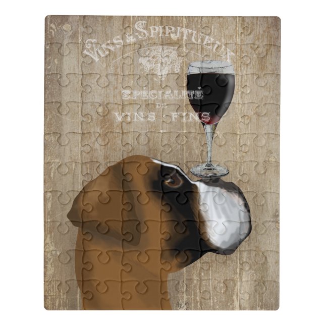 Dog Au Vin Boxer Jigsaw Puzzle (Puzzle Vertical)