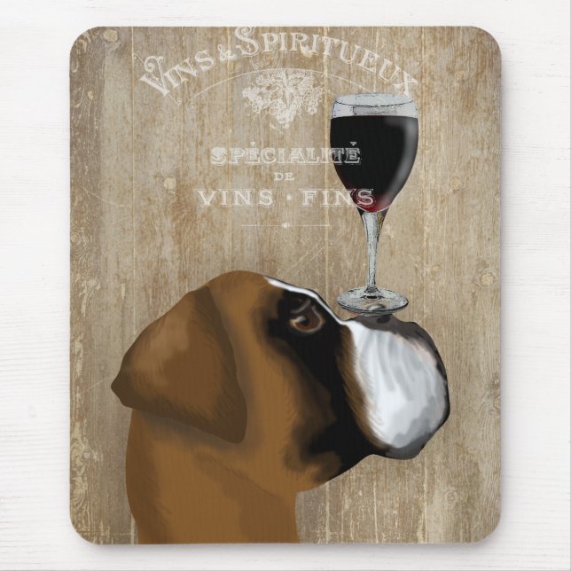 Dog Au Vin Boxer Mouse Pad (Front)