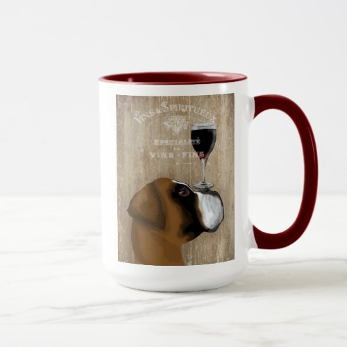 Dog Au Vin Boxer Mug