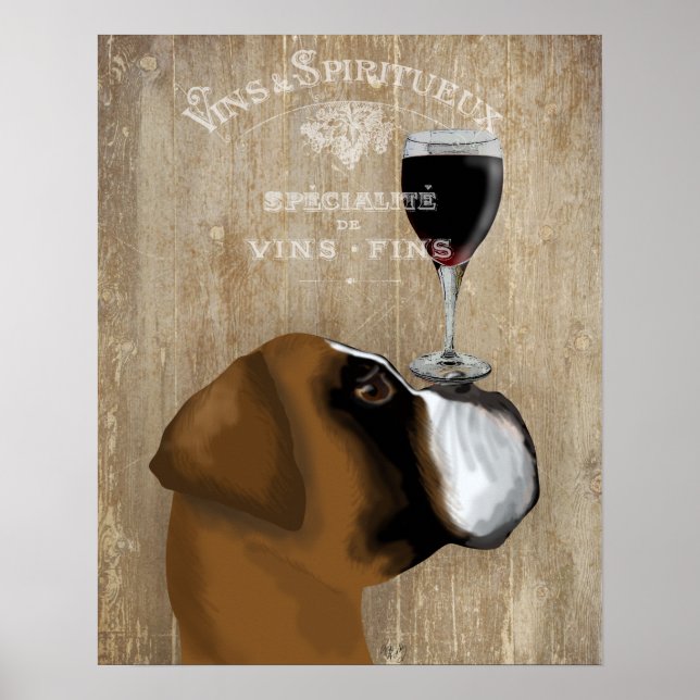 Dog Au Vin Boxer Poster (Front)