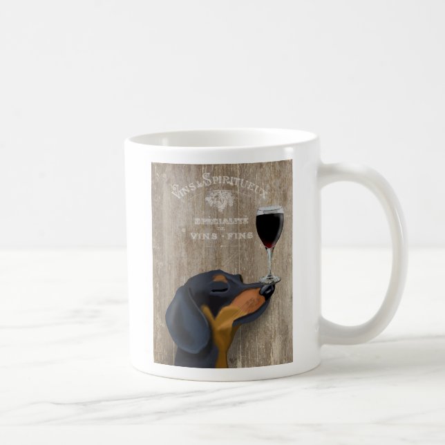 Dog Au Vin Dachshund Coffee Mug (Right)
