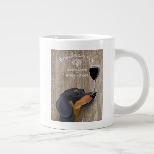 Dog Au Vin Dachshund Giant Coffee Mug (Right)