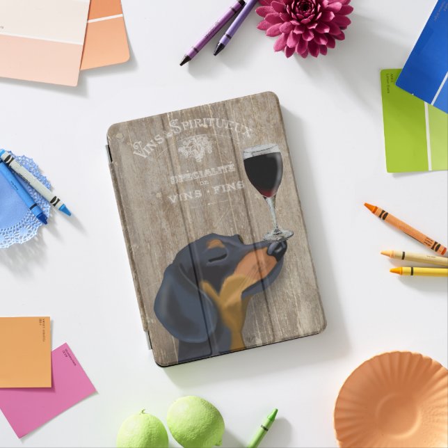 Dog Au Vin Dachshund iPad Pro Cover (Desk)