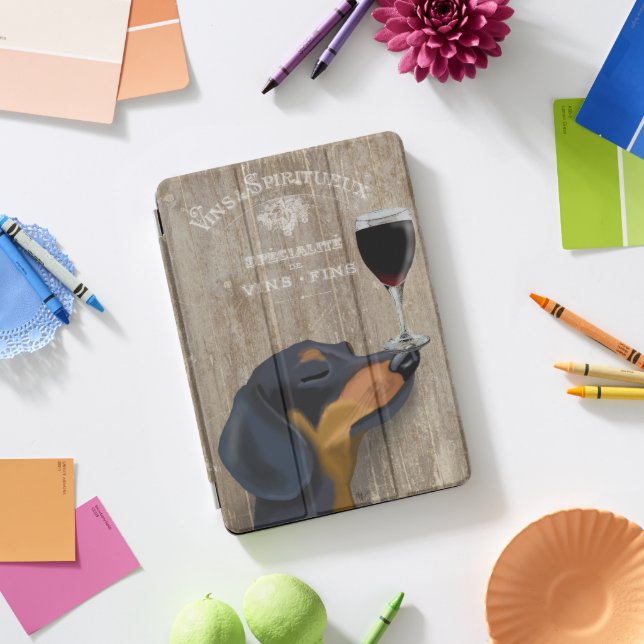 Dog Au Vin Dachshund iPad Pro Cover (Desk)
