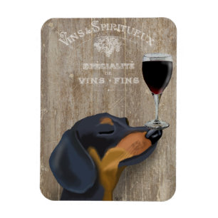 Dog Au Vin Dachshund Magnet