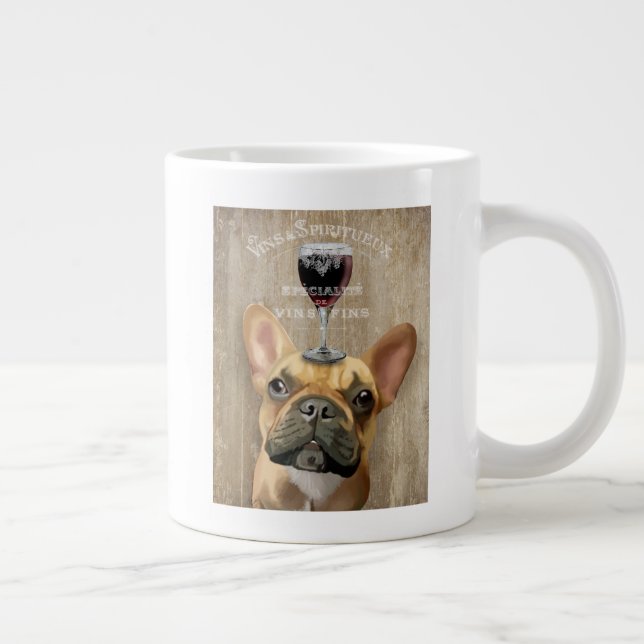 Dog Au Vin, French Bulldog Giant Coffee Mug (Right)