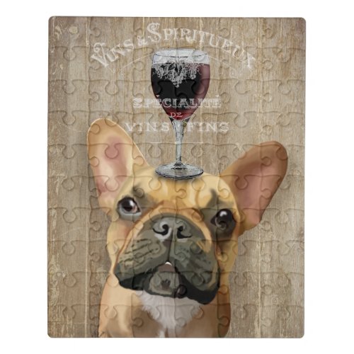 Dog Au Vin French Bulldog Jigsaw Puzzle